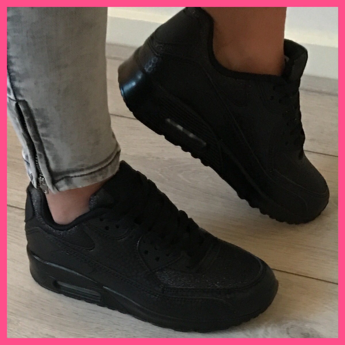 NUBIKK® Yeye Maze Glitter | Zwarte Sneakers | Officiële webshop